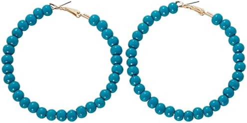 Chic COIRIS Wooden Drop Earrings with Stainless Steel Hook for Women and Girls - Bohemian Style