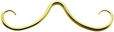 Luxe Modz 16G Septum Ring Mustache Design Nose Ring 316L Surgical Steel PVD Plated Mustache Septum Piercing Jewelry for Women Men