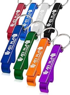 Custom Aluminum Can/Bottle Opener Keychain, Thicker Version, 100 Pcs. Engraved Text/Logo Wedding Favors, Brewery, Bar, Anniversaries, Party, Restaurant, Property Agent, Guests, Graduation