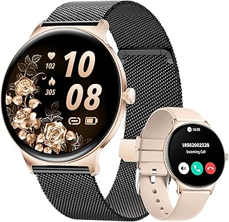 Montre Connectée Femme BENYAR SMART Roségold avec Écran AMOLED 1,43, Appel Bluetooth et 120+ Modes Sportifs. Parfaite pour la Santé et lActivité Quotidienne