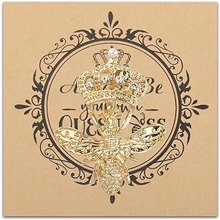 Queen Gift Bee Pin Brooch Bumble Bee Lapel Pins Badges Always Be Your Own Queeen Bee Themed Jewelry For Bee Lover Beekeeper