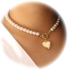 YOUFENG Love Heart Locket Necklace that Holds Pictures Polished Lockets Necklaces Birthday Gifts