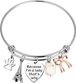 Disney-Inspired Stainless Steel Bangle Bracelet Featuring Marie Cat Comic Charm - Cute & Hypoallergenic Jewelry Gift for Friends