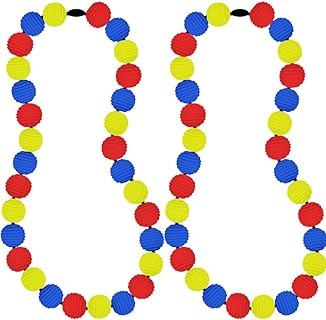 Chew Necklaces for Sensory Kids 2 Pack, Chewy Necklaces for Boys and Girls with Autism ADHD SPD, 100% Silicone Teething Necklace for Toddler&Teens