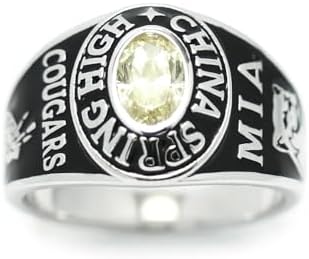 Class Ring for Women – Original Designer's Class Rings - Classic Collection – Genuine 925 Sterling Silver or 10KT Gold – Customized High School College University Women's Class Ring – Graduation Gifts – Jour Nouveau Jewelry