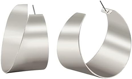 Lever-Back Zinc Alloy Vintage Hoop Earrings for Women, Geometric Chunky Design - Perfect Gift for Special Occasions