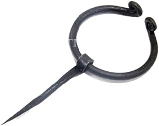 Hand Forged Iron Brooch with Rolled Ends Penannular Twisted Brooch Cloak Pin with Medival Design Viking/Norse For Cloak Shawl And Scarf Unisex Men-Women