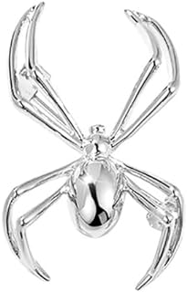 High-Quality Base Metal Spider Brooch with Secure Pin Clasp Design, Unisex Stylish Statement Jewelry for All Outfits and Occasions - Perfect Gift for Men, Women, and Girls