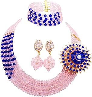 African Wedding Jewelry Set Nigerian Beads Necklace Bridal Jewelry Sets