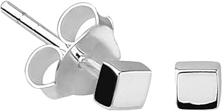 Sterling Silver XS Tiny Square Stud Earrings