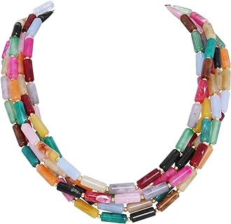 Lobster Clasp Acrylic Bead Necklace with Cable Chain, Handmade Statement Piece for Women, Chunky Multi-layered Strand Design