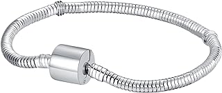 Betty Boop Charm Bracelet by BETTY&SARAH with Cubic Zirconia and Stainless Steel Snake Chain - Ideal for Women and Girls