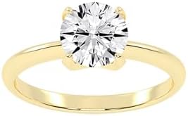 Round Cut Classic Solitaire Lab Grown Diamond Engagement Wedding Anniversary Ring In 14K Gold Platinum for Women (1-3 Ct, F-G Color, VS1-VS2 Clarity) IGI Certified