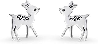 Boma Jewelry Sterling Silver Deer Fawn Stud Earrings