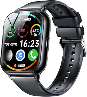 【2025年モデル】koolep スマートウォッチ 通話機能付き、iPhone＆Android対応、1.9インチHD大画面、防水、スポーツ向け、男女兼用