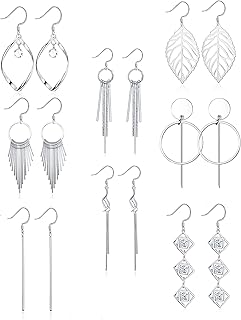 Boucles d'oreilles pendantes en argent YADOCA avec pompons et franges, taille de 1.6