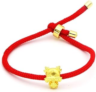 Blue Drop 2024 New Year of Dragon Red String Handwoven Adjustable Chinese Zodiac Animal Enameled Dragon Charm Bracelet For Women Men Lucky Charm Braided Rope Corded Bracelets New Year Jewelry Gifts