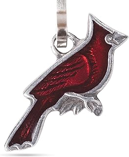 DANFORTH - Cardinal Zipper Pull - Handcrafted Pewter - Red - 1 Inch Wide Charm - Jacket Accessories - Made in the USA