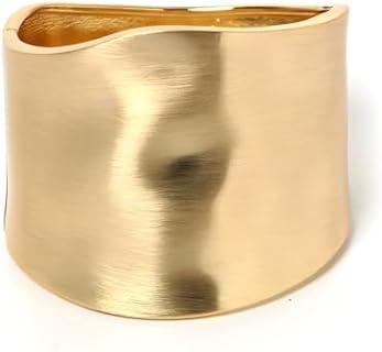 YBMYCM Wide Cuff Chunky Gold Bracelets for Women Open Cuff Bangles Adjustable Wrist Cuff Bracelets for Women Girls as Gifts