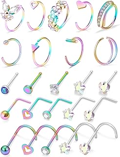 Nose Rings Nose Studs Nose Rings Hoops Nose Piercings Nose Ring Nose Hoops Nose Stud Nose Rings Studs Nose Rings for Women Nose Piercing Jewelry Hoop Nose Ring Surgical Steel Nose Ring