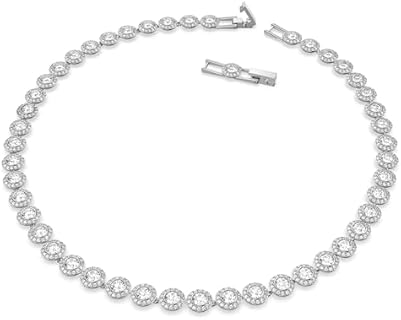 Swarovski Angelic Necklace with Clear Crystals on a Rhodium Plated Setting