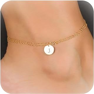 Gold Ankle Bracelet for Teen Girls Gold Chain Anklets Initial Anklet for Women Summer Ankle Bracelets Gifts for Beach Holiday