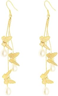 Sonateomber Gold Long Chain Threader Earrings for Women - Fashion Statement Drop Dangle Thread Earrings Jewelry Gift