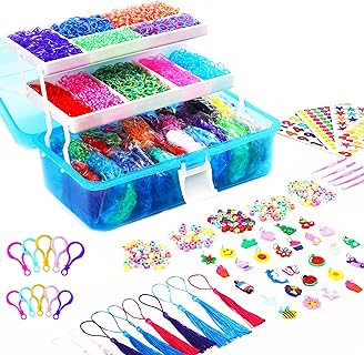 YITOHOP 15000+ Bead Loom Bracelets in Durable Rubber with S-Clips, Charms & Colorful Beads - Fun DIY Craft Kit for Kids & Adults