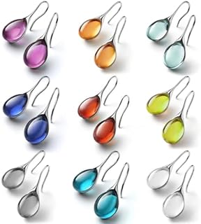 Ritach Teardrop Earrings for Women Girls Trendy Sterling Silver Hypoallergenic Crystal Dangle Drop Earrings Set for Jewelry Gifts