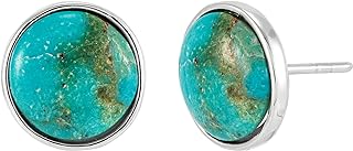 Silpada 'Global Duo' Sterling Silver Compressed Turquoise Stud Earrings
