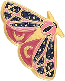 Enamel Moon Phase Star Branch Cartoon Moth Butterfly Brooch and Bag Clothes Lapel Pin