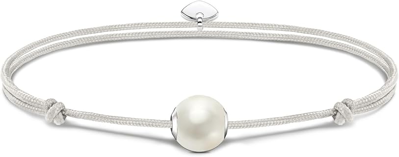 THOMAS SABO Damen Armband Karma Secret mit Süßwasserzuchtperle und Sicherheitsverschluss, 22 cm Sterling-Silber, für elegante und ausdrucksstarke Looks. Ideal als Geschenk