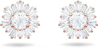 Swarovski Sunshine Stud Earrings with Crystal Gems - Sunshine Inspired Design in Rose Gold-Tone Finish