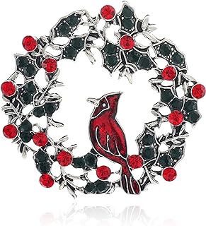 YOQUCOL Christmas Tree,Jingle,Wreath Shape Christmas Brooch Pins for Women Girls Jewelry