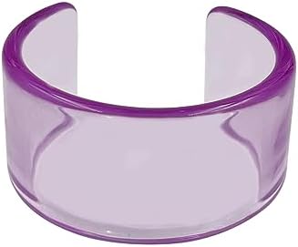 Acrylic Open Cuff Bracelet，Colorful Resin Geometric Simple Transparent Wide Chunky Thick Thin Wide Bangle Jewelry