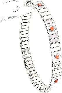 Handmade Silver Ruby Bracelet for Men Women July Birthstone Red braclet Jewelry Unisex Gifts Friends Silver Expandable Bangle Stackable 9 Stone Bracelet Jewellery Gifts by Pierre Lorren