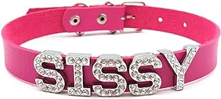 Personalized Choker Necklace - Leather Choker For Men Women Custom Name Necklace Adjustable Choker Collar Cosplay Gothic Choker Gifts For Boyfriend/Girlfriend