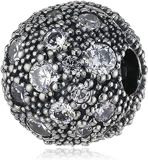 Sterling Silver Pandora Rose Pink Cosmic Stars Clip Charm Frozen Bracelet for Women - Star Design