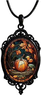 Cuban Chain Cameo Necklace Choker with Glass Gems - Vintage Gothic Crow Pendant Design for Women - Perfect for Halloween and Other Occasions