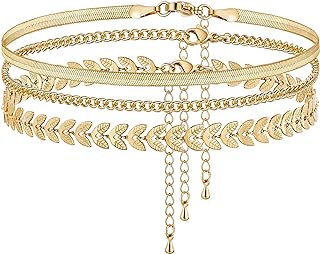 Tasiso 14K Gold Plated Layered Satellite Beads Heart Anklets Layering Rhinestone Cubic Zirconia Ankle Bracelets for Women Minimalist Summer Beach Foot Chain Ankle Jewelry Gifts