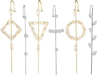 Ear Wrap Crawler Hook Earrings for Women Gold Piercing Ear Climbers Hook Silver Cuff Earring Gifts for Teen Girls Womens Jewelry Clearance Under 5 Dollar Items