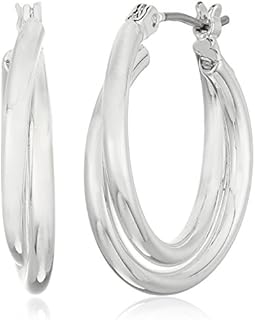 NINE WEST Women's Infinite Shine Twisted Hoop Earrings