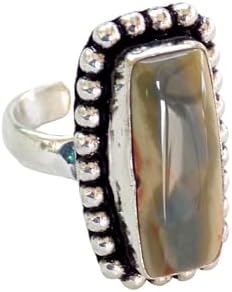 Natural Royal Imperial Jasper Ring, 925 Silver Ring, Handmade Gift Jewelry Size 7 USA (Adjustable)