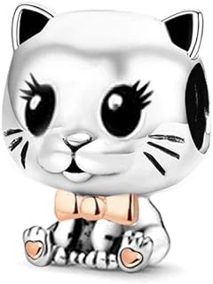 CharmSStory Cute Cat Bead Charms for Bracelet