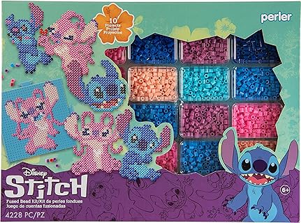 Disney Lilo and Stitch Inspired Square Shaped Perler Bead Craft Kit by Perler - Paper Material - Multicolor