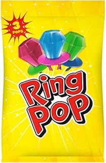 Ring Pop Individually Wrapped Bulk Variety Party Pack Lollipop Suckers W/ Assorted Flavor, 3Count (Pack Of 12) - Fun Candy for Birthdays and Celebrations