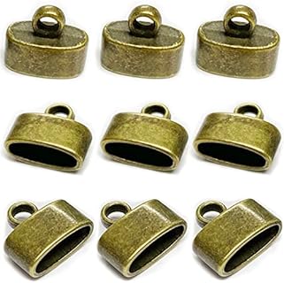 Brass Flat Leather Cord End Caps Round Tassel End Caps Barrel End Caps Bracelet Making Supplies Leather Bracelet Making Kit Silver Cord End Cap Kumihimo Kit 50 pcs