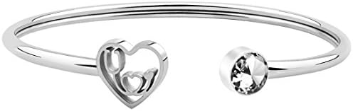 Emerald Cuff Bracelet for Women - Heartbeat Stethoscope Design with Box Chain and Lobster Claw Clasp - Nursing Jewelry, Nurses Week Gifts