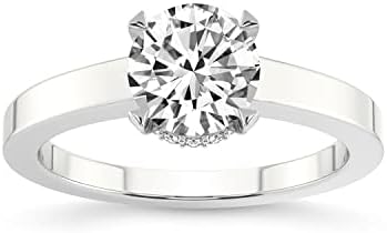 FRIENDLY DIAMONDS 1 Carat -5 Carat | IGI Certified Lab Grown Diamond Ring | 14K Or 18K in White, Yellow Or Rose Gold | Ember Secret Halo Ring | FG-VS1-VS2 Quality