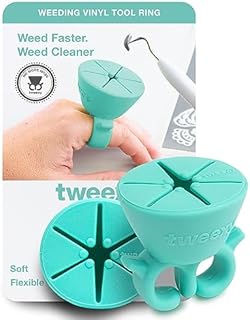 Flexible Silicone Rubber Tweexy Craft Vinyl Weeding Ring in Mint - Efficient Scrap Collector for Crafters - Ball Shaped Design - Tweexy Brand